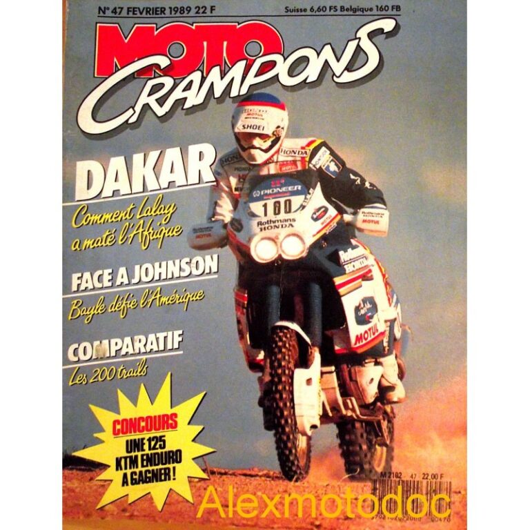 MOTO CRAMPONS magazine a organisé le jeu concours N°7334 – MOTO CRAMPONS magazine n°280