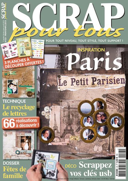 SCRAP POUR TOUS magazine n°12 a organisé le jeu concours N°20091 – SCRAP POUR TOUS magazine n°12