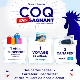 SHOPPING GAGNANT a organisé le jeu concours N°2200 – SHOPPING GAGNANT