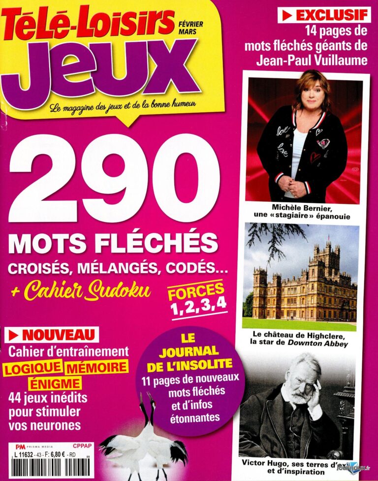 TELE LOISIRS a organisé le jeu concours N°10333 – TELE LOISIRS JEUX magazine n°22